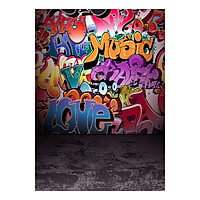 Phông Nền Chụp Ảnh Hình Graffiti Andoer (1.5 x 2.1m/5 x 7ft)
