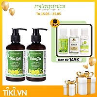 Combo 2 Dầu Gội Tinh Dầu Bưởi Kích Thích Mọc Tóc, Ngăn Ngừa Rụng Tóc MILAGANICS 250ml