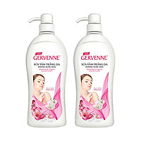 Gervenne Combo 2 Sữa tắm Trắng da Hương nước hoa Pink Lily (900g/chai)