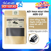 Bột đánh răng Than Hoạt Tính nguyên chất UMIHOME (35g) đánh trắng răng, sạch sâu da mặt, loại bỏ mụn, giải đọc cho da