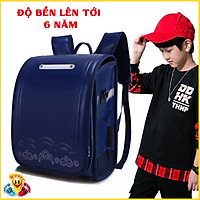 Cặp Chống Gù Dáng Hộp Cao Cấp Nhật Bản,Balo Chống Gù Cho Học Sinh Tiểu Học Trung Học Có Phản Quang Và Độ Bền Lên Tới 6 Năm E97