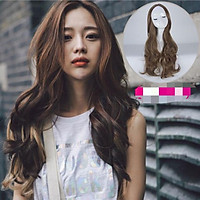 Tóc giả Nguyên đầu hai mái xoăn đuôi tặng lược chuyen dụg + lưới chùm đầu