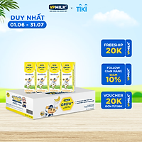 Sữa Tiệt Trùng Có Đường VPMilk Grow+ Vị Chuối Hộp 180ml (Thùng 48 Hộp)