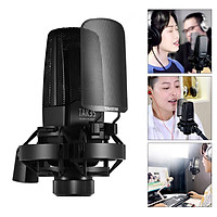 TAKSTAR TAK35 Professional Recording Microphone Condenser Cardioid Mic with Metal Windscreen Shock Mount for Network