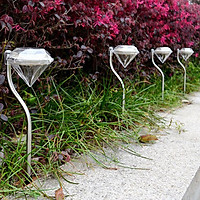 4 Pieces Solar Outdoor Garden Square Path Landscope Decor Lamps  Multicolor