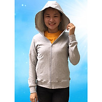 Áo khoác nữ chống nắng GOKING vải da cá 100% cotton dày, công nghệ Nhật Bản thoáng khí