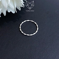 Nhẫn Bạc Nữ S99 CaoBac Silver Hình Xoắn Thiết Kế Đơn Giản Cá Tính
