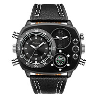 Casual Square Dial Watch Wide Strap Luxury Quartz Watch Men's Watch Oversized Men's Watch