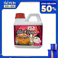 Sốt tiêu đen Black Pepper - Soy Asahi - 1 Kg/ Chai - Đậm vị tiêu đen