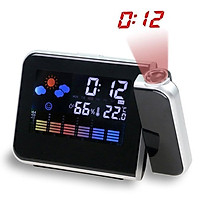 Smart Digital Projection Clock Time Alarm with Backlight, Support Weather Forecast,Repeating Snooze,Calendar Thermometer Humidity Function
