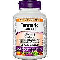 Webber Naturals Turmeric Curcumin 3,050 mg, 120 Vegetarian Capsules (Packaging May Vary)