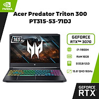 Laptop Acer Predator Triton 300 PT315-53-71DJ (Core i7-11800H/ 16GB (8GB x2) DDR4 3200MHz/ 16GB (8GB x2) DDR4 3200MHz/ 512GB SSD PCIE G3X4/ RTX 3070 8GB GDDR6/ 15.6 QHD IPS, 165Hz G-Sync, 3ms/ Win10) - Hàng Chính Hãng