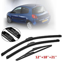 12''+18''+21'' Front Rear Window Windscreen Wiper Blades For Renault Clio