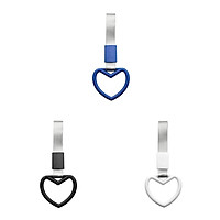 3 Pieces Heart-shaped Ring Handle Strap Train Bus Handle Charm