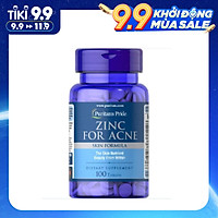 Thực Phẩm Chức Năng - Viên Uống Kẽm Hỗ Trợ Trị Mụn Puritan'S Pride Premium Zinc For Acne 2580 (100 Viên)