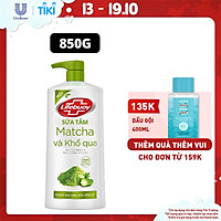 Sữa tắm detox Lifebuoy Matcha & Khổ qua 850g chiết xuất từ thiên nhiên giúp ngừa mụn cơ thể và sạch sâu khỏi bụi mịn