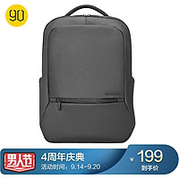 90 points daily commuter backpack laptop bag 15.6-inch backpack waterproof shock absorption business casual bag graphite black