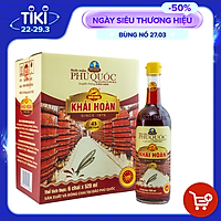 Hộp 6 chai thủy tinh nước mắm Phú Quốc Khải Hoàn 43 độ đạm (520ml x 6)