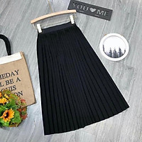 Chân váy xếp ly dáng dài siêu xinh
