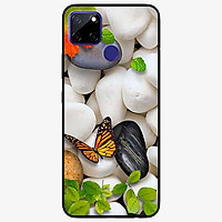 Ốp lưng dành cho Realme C12 mẫu Sỏi Trắng và Bướm