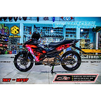 tem trùm dành cho exciter 150 đen đỏ sói đêm