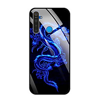 Ốp Lưng Điện Thoại REALME 5i/REALME 5s/REALME 5 - Mặt Lưng Kính Cường Lực - 0270 DRADON02 - Hàng Chính Hãng