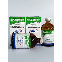 Dung dịch tiêm vô trùng BIO-ANAZINE Kháng viêm, hạ sốt, giảm đau, an thần, chống stress trên heo, trâu, bò, bê, nghé, dê, cừu, chó, mèo.
