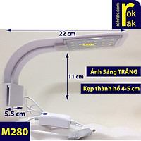 Đèn led trắng M280 kẹp thành hồ thủy sinh cỡ vừa nhỏ