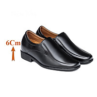 Giày Cao Nam T&TRA Tăng Cao 6Cm- T11 Đen- Chất Liệu Da Bò Cao Cấp, Đế Cao Su Đúc, Phần Tăng Cao Ẩn Bên Trong