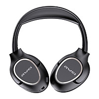 Noise Cancelling Headphones Bluetooth Headphones Deep Bass Wireless Headphones Over Ear, Comfortable Earpads, 12Hours Playtime for Travel/Work, Black