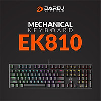 Bàn phím cơ Gaming DAREU EK810 Pink / Black (MULTI-LED, Blue/ Brown/ Red D switch)