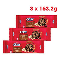 Combo 3 Gói Bánh Quy COSY Wonderfulls Hạt Sôcôla Yến Mạch Gấp Đôi Sôcôla 3x163.2g
