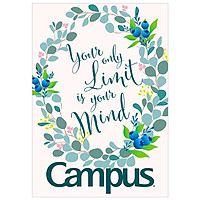 Vở B5 200 Trang Campus Quotes - Kẻ Ngang Có Chấm - NB-BQUO200 - Mẫu 2 - Màu Xám