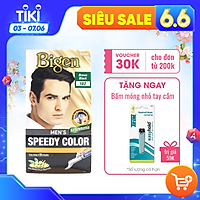 Thuốc nhuộm phủ bạc Bigen Men dành cho nam, nhuộm tóc bạc hoàn toàn, mùi dễ chịu, tiện lợi 80ml dạng kem