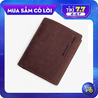 Ví nam, bóp nam da bò sáp Mexico Bụi Leather V102 - Bảo hành 12 tháng