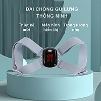Đai chống gù lưng thông minh cho trẻ em, điều chỉnh tư thế ngồi với màn hình LCD, pin sạc 400mA