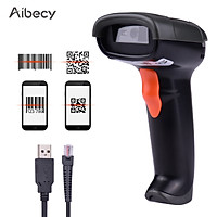 Aibecy Handheld 1D2D/QR Barcode Scanner USB Wired Bar Code Reader Manual Trigger/Auto Continuous Scanning Support Paper