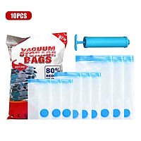 Vacuum Compressed Storage Bags for Clothes Bed Sheet Pillow Socks with Hand Pump Reusable Availiable Multiple Sizes Red
