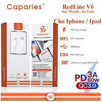 Dây Cáp Sạc Caparies 60W Type C To Lightning Cho iPhone, Airpod, ipad CPRV6 - Hàng Chính Hãng