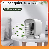 Quạt điều hòa mini để bàn - HÀNG LOẠI 1 - không gây tiếng ồn - thế hệ thứ 3 có cổng sạc USB