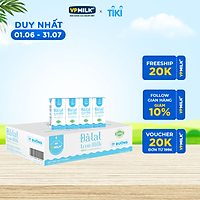 Sữa Tươi Đà Lạt True Milk Ít Đường Hộp 180ml (Thùng 48 Hộp)