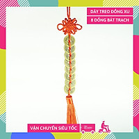 Dây treo cửa, xe hơi 8 đồng xu Bát Đế Bát Trạch phát tài phát lộc