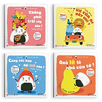 Sách Ehon Combo 4 cuốn Giri Chú bé cơm nắm p1 Ehon cho bé từ 0 6 tuổi