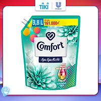 Nước Xả Vải Comfort Giữ Màu & Bền Vải Ngăn Ngừa Mùi Hôi, Một Lần Xả Hương Tươi Mát túi 3.8L