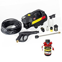 Máy rửa xe gia đình công suất mạnh 2200W, may rua xe mi ni, máy rửa xe áp lực cao, máy xịt rữa xe dễ dàng sử dụng, ống bơm nước 15m, vòi bơm áp lực cao+Nước rửa xe không chạm C0002