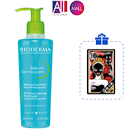 Gel rửa mặt cho da hỗn hợp và da dầu Bioderma Sebium Gel Moussant 200ml/100ml TẶNG mặt nạ Sexylook /bông tẩy trang Jomi (Nhập khẩu)