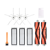 10pcs Replacements for XIAOMI Roborock S6 S5 E35 E2 Vacuum Cleaner Parts 3*5-arm Side brushes 3*Filters 2*Roll Brushes 1*Yellow Brush 1*White Comb