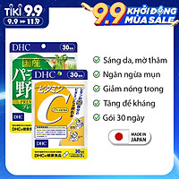 Combo Giảm nóng trong - Trắng da (Viên uống DHC Nhật Bản Rau củ và Vitamin C) Thực phẩm chức năng gói 30 ngày JN-DHC-CB9