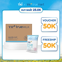 Thùng 48 bịch sữa tươi sạch nguyên chất TH True Milk bịch giấy 220ml (220ml x 48)