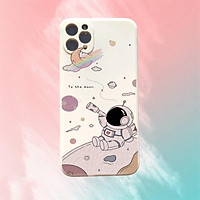 Ốp lưng dành cho iphone hình phi hành gia vũ trụ cute cạnh vuông 5/5s/6/6plus/6s/6splus/7/7plus/8/8plus/x/xr/xs/11/12/pro/max